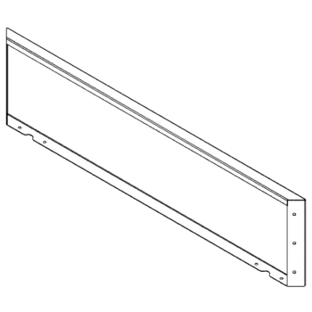 Steel planter - Panel - 30 x 120 cm - RAL9005 matt (white)