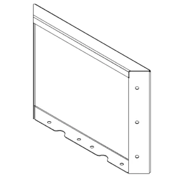 Steel planter - Panel - 30 x 40 cm - RAL9005 matt (white)