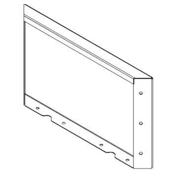 Steel planter - Panel - 30 x 50 cm - RAL9005 matt (black)