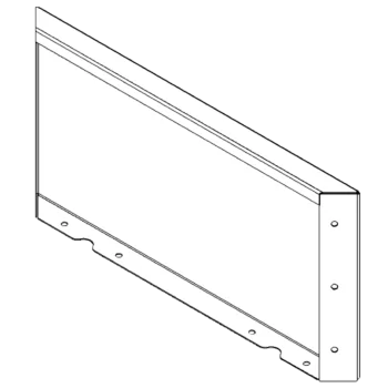 Steel planter - Panel - 30 x 60 cm - RAL9005 matt (white)