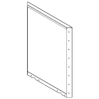 Steel planter - Panel - 80 x 60 cm - RAL9005 matt (black)