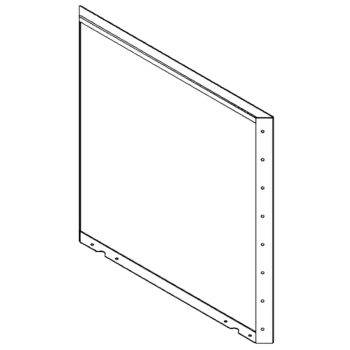 Steel planter - Panel - 80 x 80 cm - RAL9005 matt (white)
