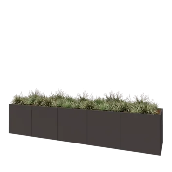 Steel planter XXL - Rectangle - 500 x 100 x 100 cm - Other RAL colour - Without bottom plate