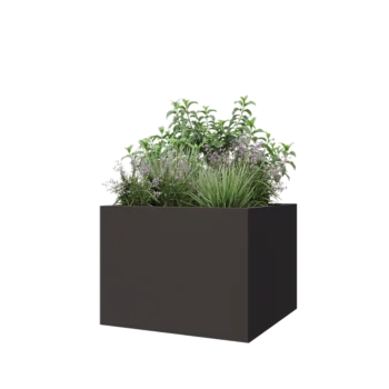 Steel planter - Square - 80 x 80 x 60 cm - RAL7016 matt (anthracite grey) - Without bottom plate