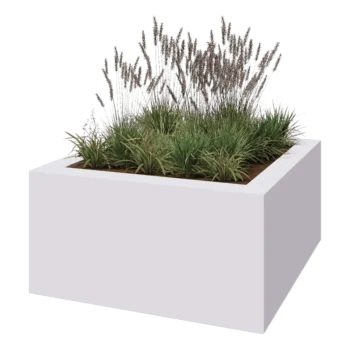 Fibreglass planter - Square - 160 x 160 x 80 cm - RAL9010 matt (white) - With bottom