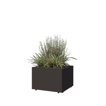 Steel planter - Square - 60 x 60 x 40 cm - Other RAL colour - With bottom plate - With legs