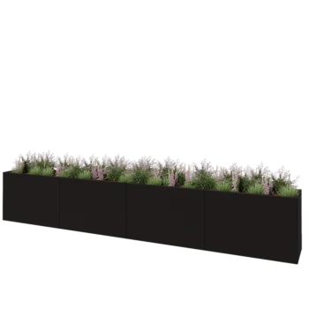 Steel planter XXL - Rectangle - 480 x 50 x 80 cm - RAL7016 matt (anthracite grey) - Without bottom plate