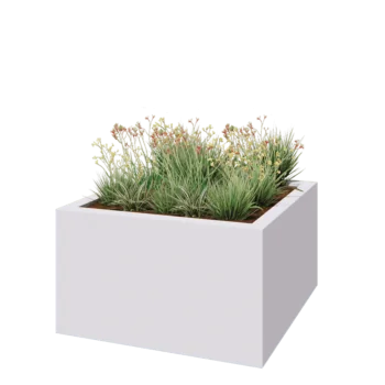 Fibreglass planter - Square - 140 x 140 x 80 cm - RAL9010 matt (white) - With bottom