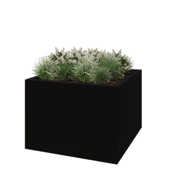 Fibreglass planter - Square - 140 x 140 x 100 cm - RAL9005 matt (black) - With bottom
