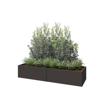 Steel planter XXL - Rectangle - 160 x 50 x 30 cm - RAL7016 matt (anthracite grey) - Without bottom plate