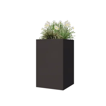 Steel planter - Square - 50 x 50 x 80 cm - RAL7016 matt (anthracite grey) - Without bottom plate