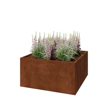 Corten steel planter - Square - 120 x 120 x 60 cm - Without bottom plate