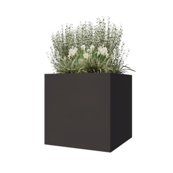 Steel planter - Square - 80 x 80 x 80 cm - RAL7016 matt (anthracite grey) - Without bottom plate