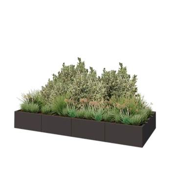 Steel planter XXL - Rectangle - 320 x 120 x 40 cm - RAL7016 matt (anthracite grey) - Without bottom plate