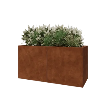 Corten steel planter XXL - Rectangle - 160 x 60 x 80 cm - Without bottom plate