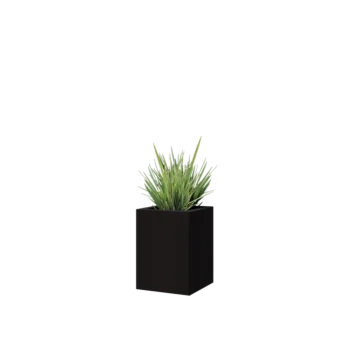 Steel planter - Square - 30 x 30 x 40 cm - RAL9005 matt (black) - Without bottom plate
