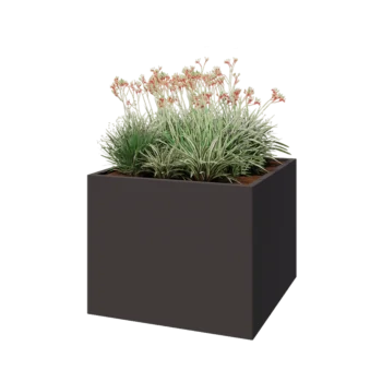 Steel planter - Square - 100 x 100 x 80 cm - Other RAL colour - Without bottom plate