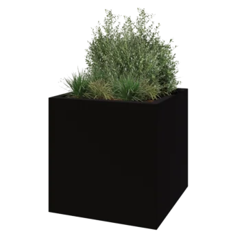 Fibreglass planter - Square - 120 x 120 x 120 cm - RAL9005 matt (black) - With bottom