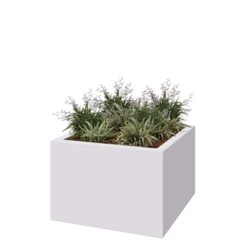 Fibreglass planter - Square - 120 x 120 x 80 cm - RAL9010 matt (white) - With bottom