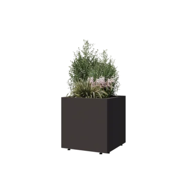 Steel planter - Square - 50 x 50 x 50 cm - Other RAL colour - With bottom plate - With legs