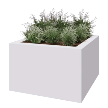 Fibreglass planter - Square - 160 x 160 x 100 cm - RAL9010 matt (white) - With bottom