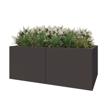 Steel planter XXL - Rectangle - 200 x 80 x 80 cm - RAL7016 matt (anthracite grey) - Without bottom plate