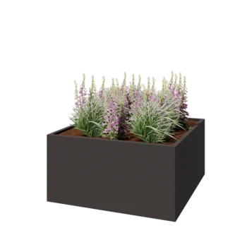 Steel planter - Square - 120 x 120 x 60 cm - RAL7016 matt (anthracite grey) - Without bottom plate