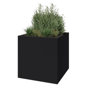 Fibreglass planter - Square - 120 x 120 x 120 cm - RAL7021 matt (black grey) - With bottom