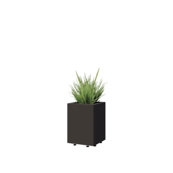 Steel planter - Square - 30 x 30 x 40 cm - Other RAL colour - With bottom plate - With legs