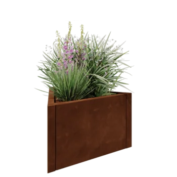 Corten steel planter - Triangle equilateral - 70,6 x 61 x 40 cm - Without bottom plate