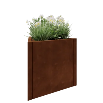 Corten steel planter - Triangle equilateral - 70,6 x 61 x 60 cm - Without bottom plate
