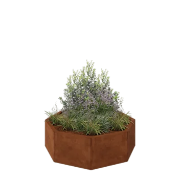 Corten steel planter - Octagon - 96,6 x 96,6 x 30 cm - Without bottom plate