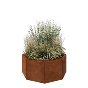 Corten steel planter - Octagon - 96,6 x 96,6 x 40 cm - Without bottom plate