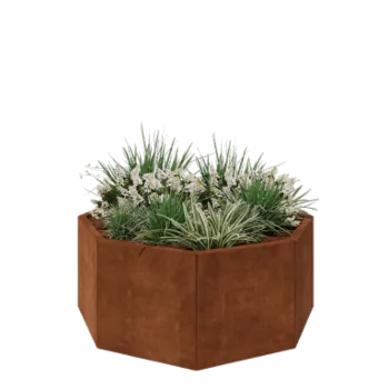 Corten steel planter - Octagon - 120,7 x 120,7 x 50 cm - Without bottom plate