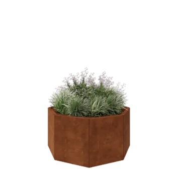 Corten steel planter - Octagon - 120,7 x 120,7 x 60 cm - Without bottom plate