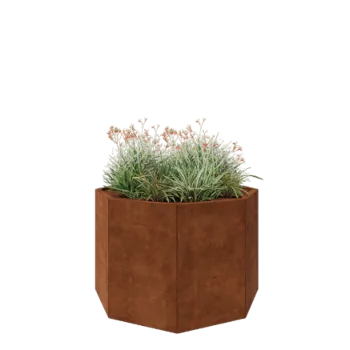 Corten steel planter - Octagon - 120,7 x 120,7 x 80 cm - Without bottom plate