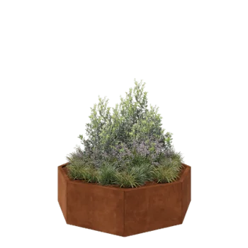 Corten steel planter - Octagon - 144,9 x 144,9 x 40 cm - Without bottom plate