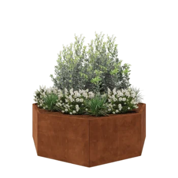 Corten steel planter - Octagon - 193,1 x 193,1 x 60 cm - Without bottom plate