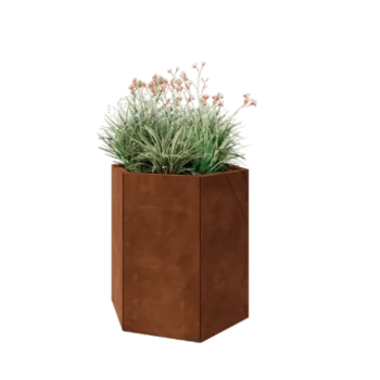 Corten steel planter - Hexagon - 79,3 x 69,3 x 80 cm - Without bottom plate