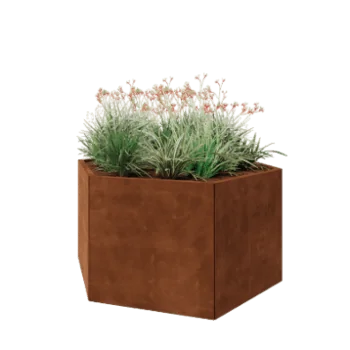 Corten steel planter - Hexagon - 139,3 x 121 x 70 cm - Without bottom plate