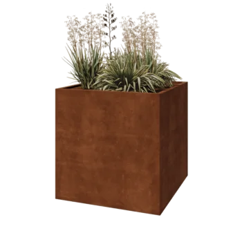 Corten steel planter - Square - 100 x 100 x 100 cm - Without bottom plate