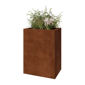 Corten steel planter - Rectangle - 60 x 40 x 80 cm - Without bottom plate