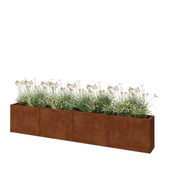 Corten steel planter XXL - Rectangle - 320 x 30 x 60 cm - Without bottom plate