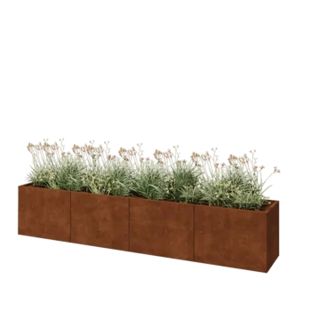 Corten steel planter XXL - Rectangle - 320 x 50 x 60 cm - Without bottom plate