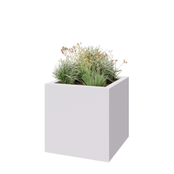 Fibreglass planter - Square - 100 x 100 x 100 cm - RAL9010 matt (white) - With bottom
