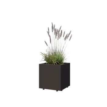 Steel planter - Square - 40 x 40 x 40 cm - Other RAL colour - With bottom plate - With legs
