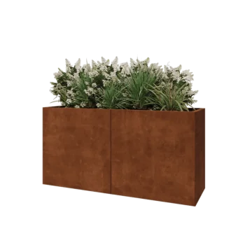 Corten steel planter XXL - Rectangle - 160 x 50 x 80 cm - Without bottom plate