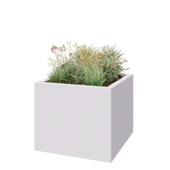Fibreglass planter - Square - 120 x 120 x 100 cm - RAL9010 matt (white) - With bottom