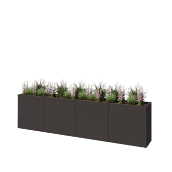 Steel planter XXL - Rectangle - 320 x 40 x 80 cm - RAL7016 matt (anthracite grey) - Without bottom plate