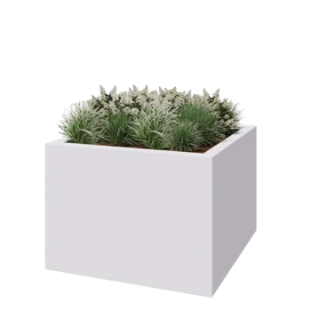 Fibreglass planter - Square - 140 x 140 x 100 cm - RAL9010 matt (white) - With bottom